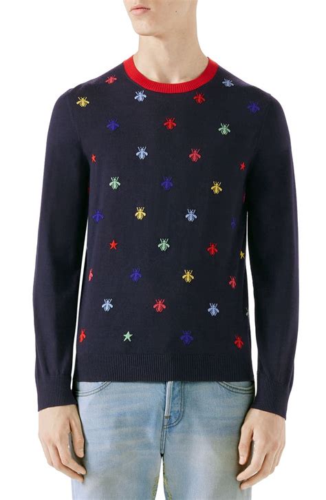 gucci bee embroidered sweater|Gucci sweater now.